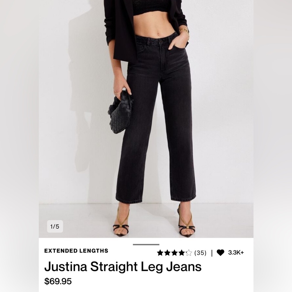 Dynamite Justina black straight leg jeans